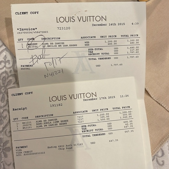 ❤️Authentic❤️ Louis Vuitton Alma PM Damier Ebene N53151 Like new it was a gift. - Picture 11 of 11